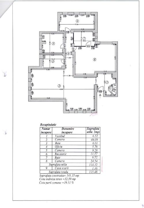 Dorobanti-Capitale, apartment in renovated interwar villa 6