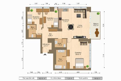 One Mircea Eliade, 4 rooms overlooking the park and lake. 17