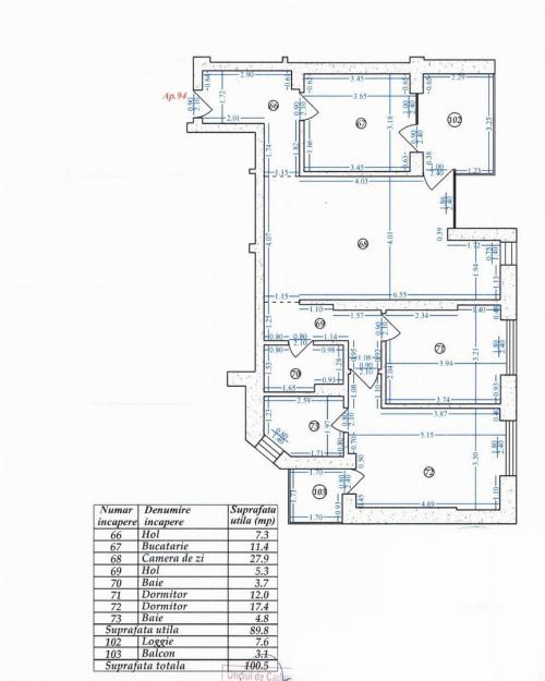 Premium 3-room apartment / 100 sqm / Underground parking