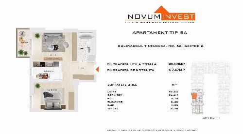 Apartment 2 rooms, Metro Gorjului Commission 0%