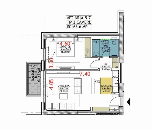 Apartament 2 Camere | One Timpuri Noi