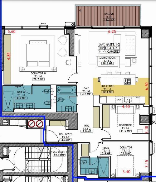 Apartament de lux cu 4 camere /  2 parcări incluse 15