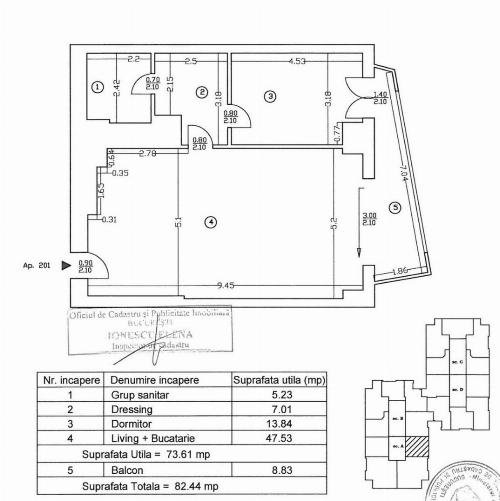 Upground Residence / 2 camere 74 mp utili / parcare subterană 13