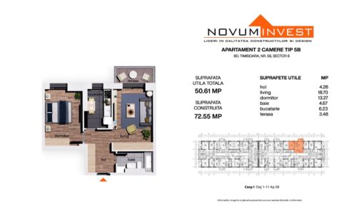2 room apartment, near Gorjului Metro Commission 0% – Crosspoint Imobiliare- 3 rooms apartment, near Gorjului Metro 0% commission - crosspoint-imobiliare.ro
