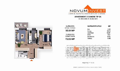 2 room apartment, near Gorjului Metro Commission 0% 2