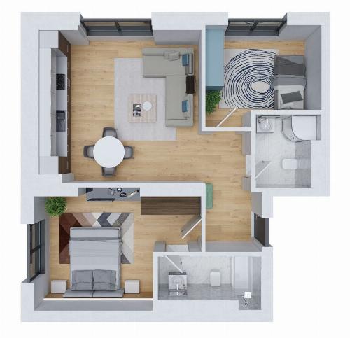 Apartament 3 camere Cortina North 3