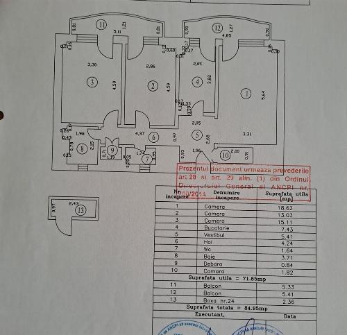 Apartament 3 camere de vanzare Blvd Unirii decomandat 18