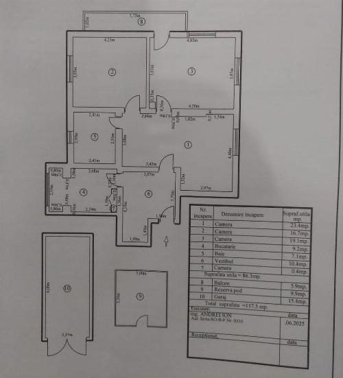Apartament 3 camere de vanzare cu garaj si boxa Cismigiu 5