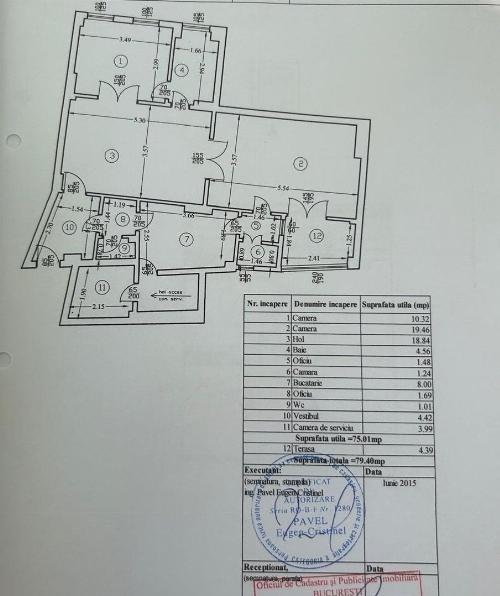 Apartament de vanzare 3 camere RISC 1 2