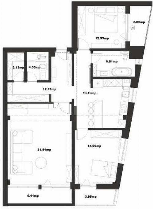 Modern apartment, between Timpuri Noi and Mihai Bravu 12