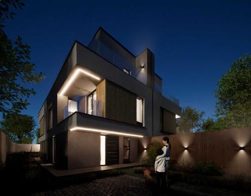 Vile premium individuale S+P+1E+2R subsol, 4 dormitoare, living, curte 5