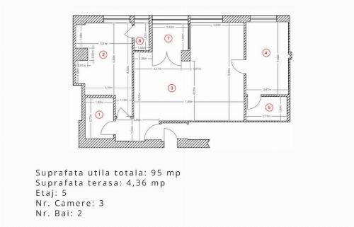 Herastrau, apartment for sale Furnished and equipped 9