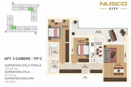 Prima închiriere apartament LUX – Nusco City 13