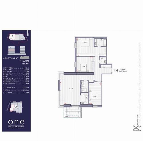 For sale 4 rooms One Herastrau Towers 18