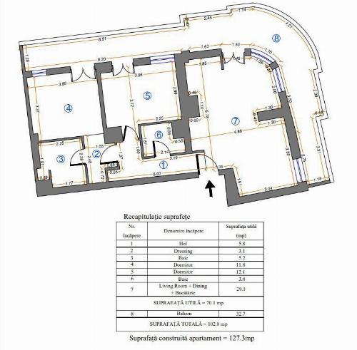 Apartament 3 camere de lux | Calea Victoriei 14