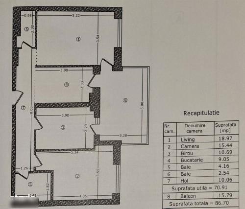 Apartament 3 camere | Expoziției – Piața Presei | Terasă 15 mp | Smart Home 12